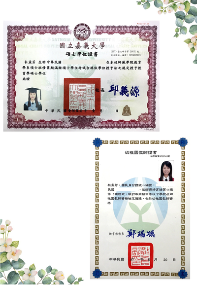 最高學歷:國立嘉義大學教育學系