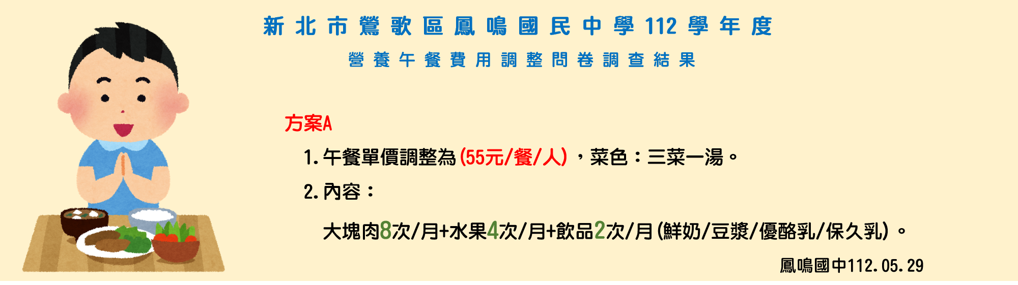 午餐調漲2